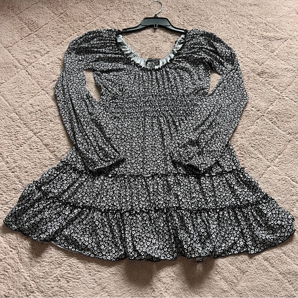 Urban Outfitters Smocked Floral Milk Maid Dress‎ Preppy Cottage Homecoming Sz S